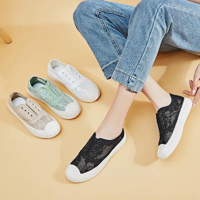 蕾丝小雏菊懒人鞋，穿上比高跟鞋还好看