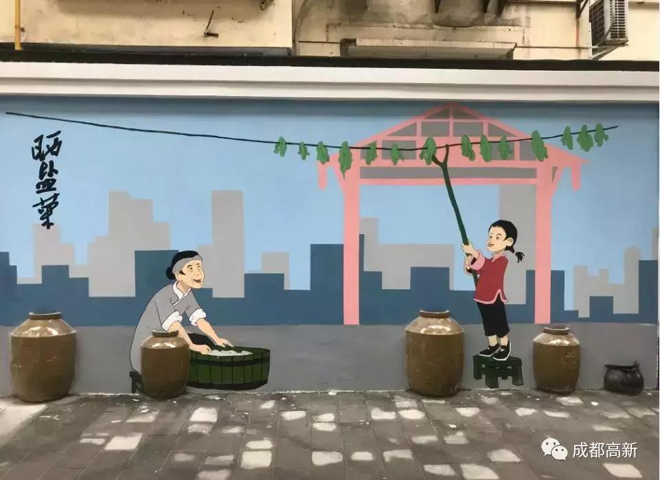 美丽乡村彩绘墙网红打卡,教你刷出一面不土气的网红彩色墙