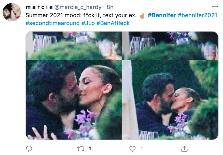 亲密热吻!好莱坞男神和电臀天后分手17年,复合1月超激情