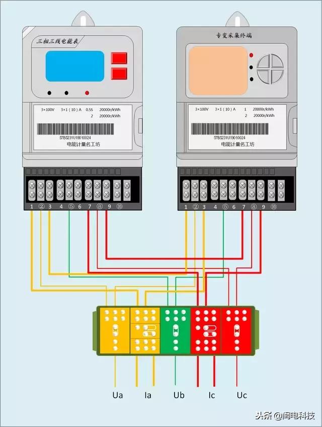 三相四线电能表带互感器接线视频,一组互感器串电能表和电流表接线