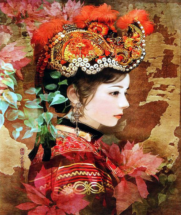 东方画姬---德珍彩绘古典美女画