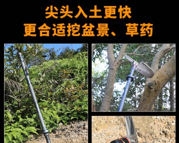 德国工兵铲多功能户外特挖土折叠军版军工铲子车载铁锹兵工铲锰钢
