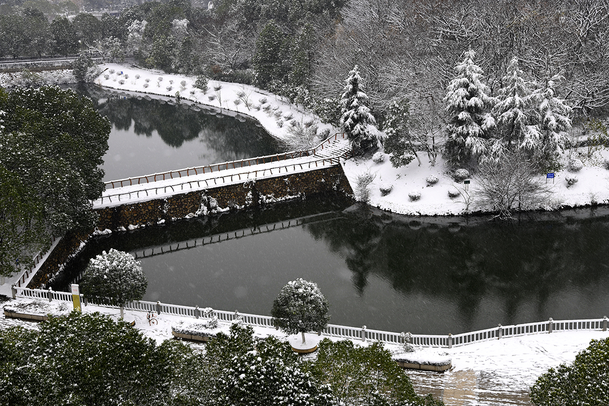 湖北武汉：雪润校园