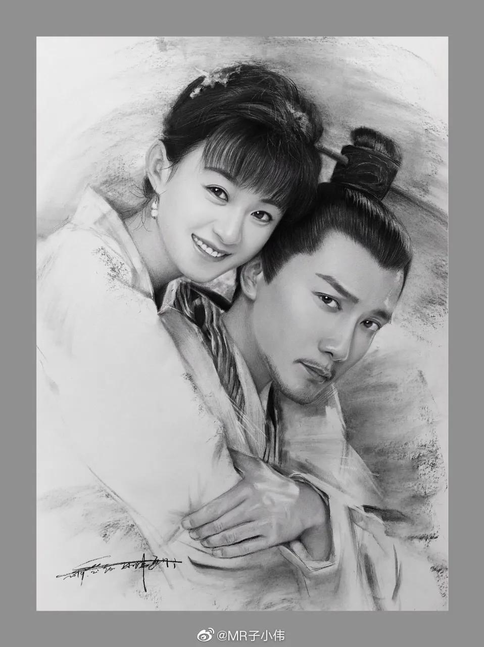 厉害了！他用一支铅笔把明星画了多个，如肖战、蔡徐坤、迪丽热巴