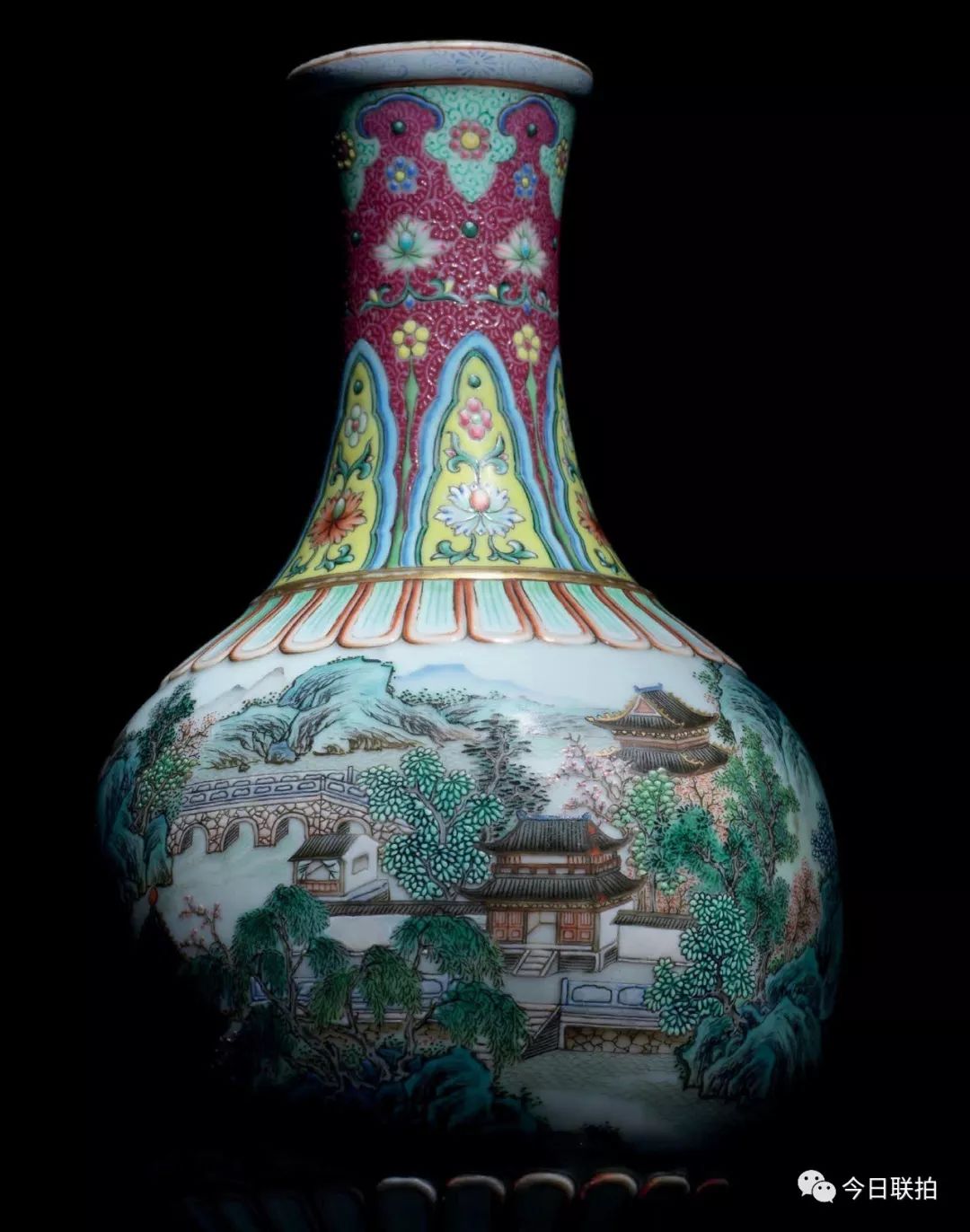 乾隆三彩官窑盘,乾隆霁蓝釉描金凤尾尊