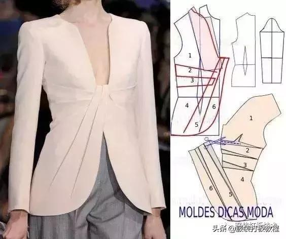 披肩连衣裙裁剪图纸教程,插肩袖浴袍风大衣裁剪