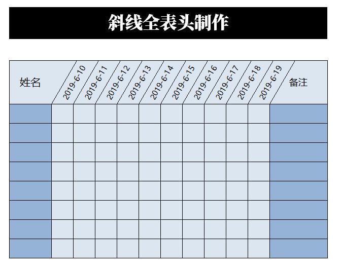 制作好看的Excel表格必备技能：3秒制作斜线表头，简单到没朋友