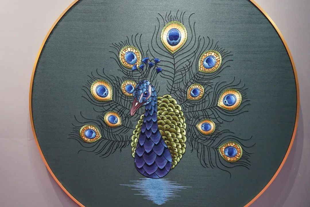 刺绣墙布独绣,中式刺绣墙布效果图