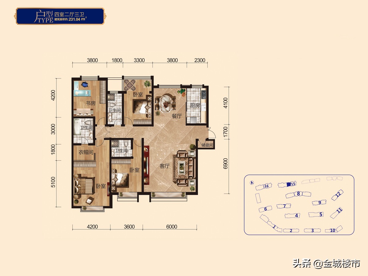 中广宜景湾尚城123平方户型装修图,中广宜景湾郡城装修图2室2厅