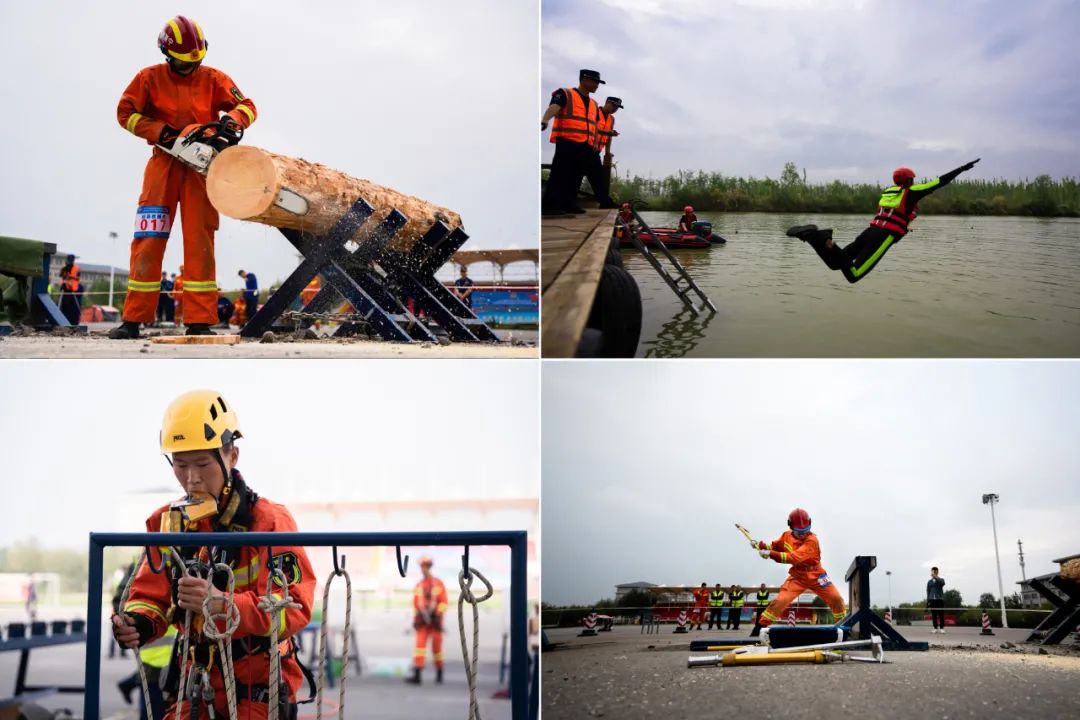 消防业务技能比武竞赛项目,消防火焰蓝杯比武竞赛勇夺第一