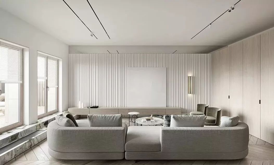 简约舒适高级质感住宅,高级灰现代简约住宅