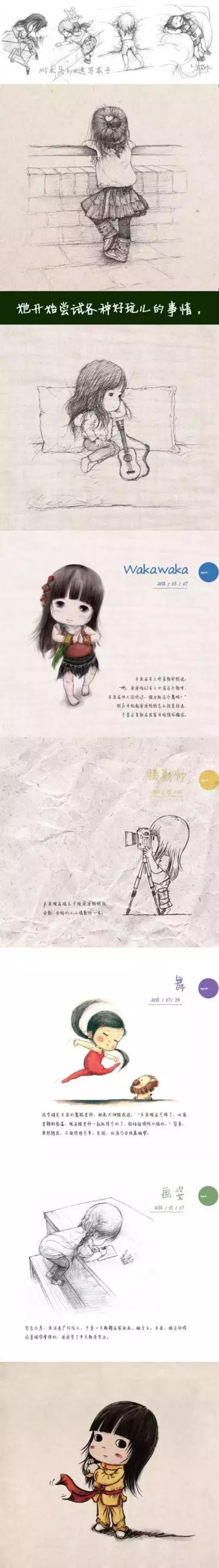 女儿奴的最高境界！这三个爸爸把女儿画进画里，美哭了......