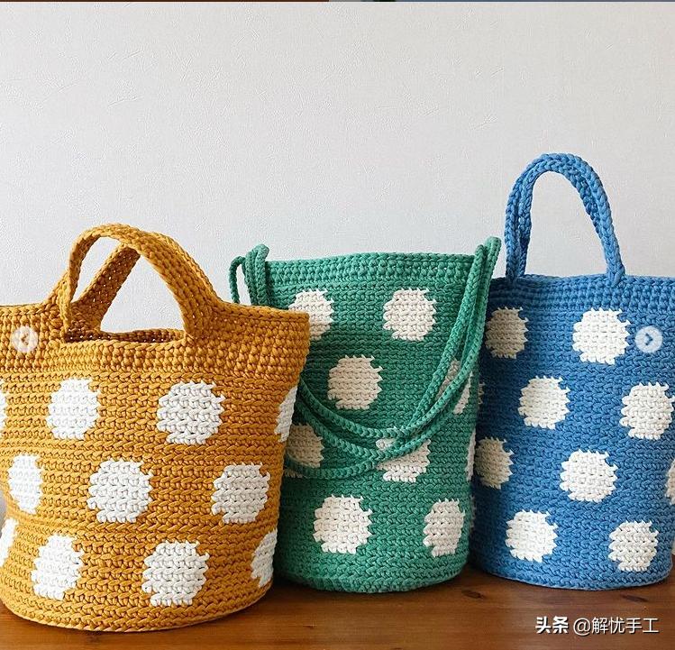 简单漂亮的小包包钩针教程,韩国钩针钩桌布花样教程