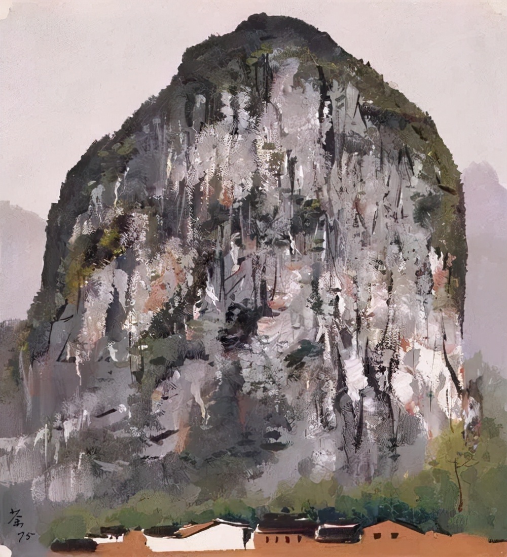 吴冠中水彩风景画,吴冠中水彩作品