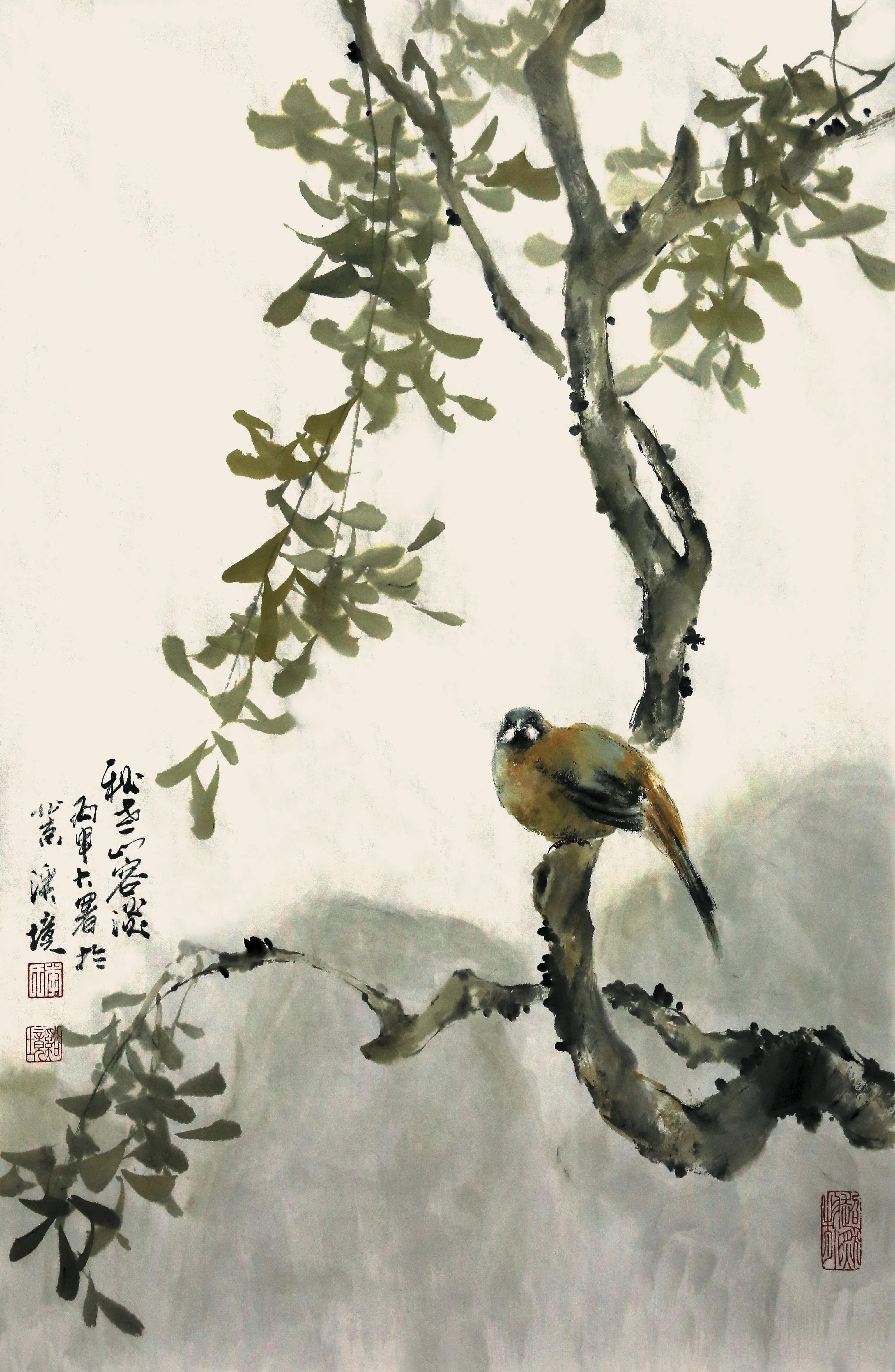 李溪境画作价格,李溪镜花鸟作品