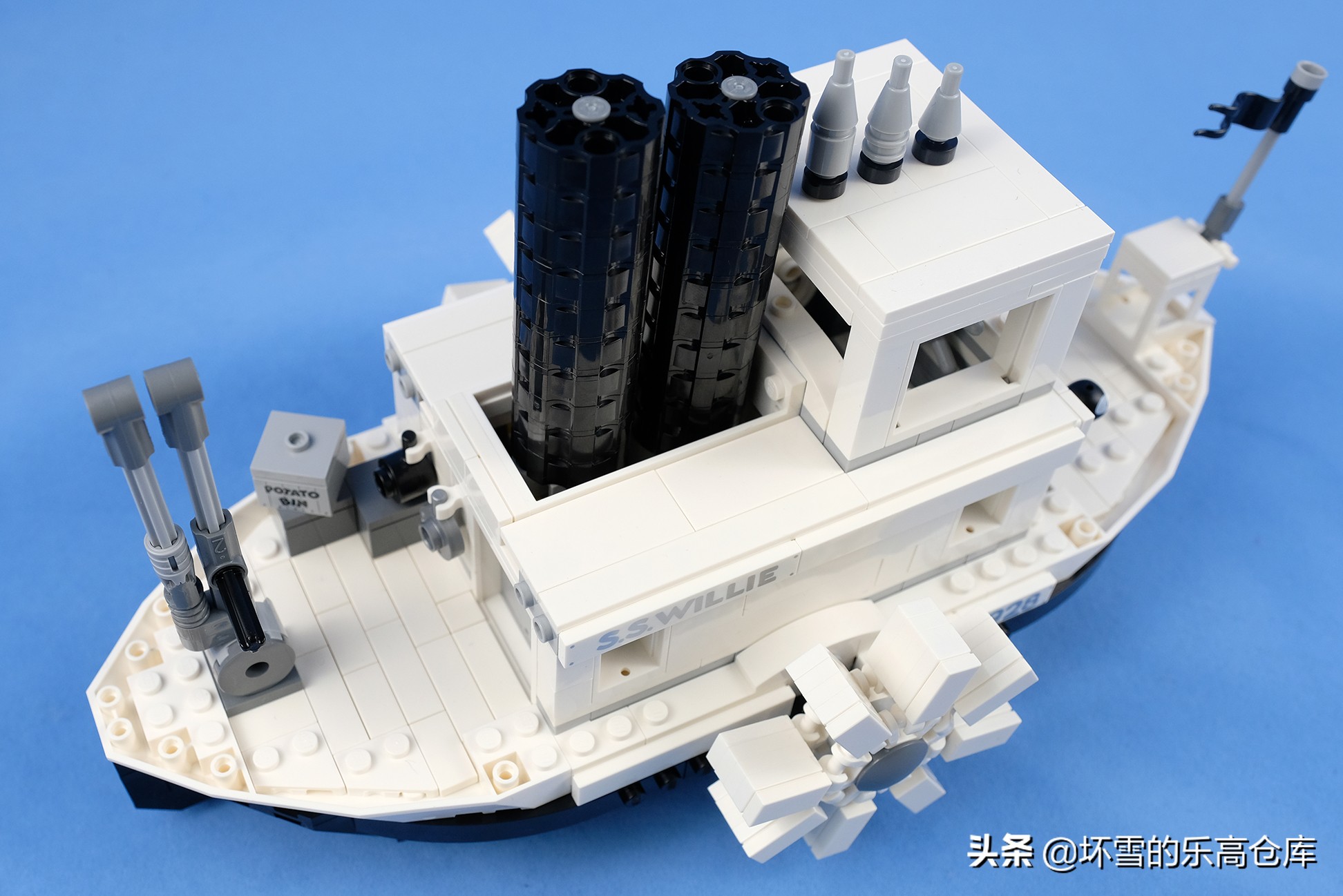 乐高米奇蒸汽船开箱,乐高威利号汽船价格