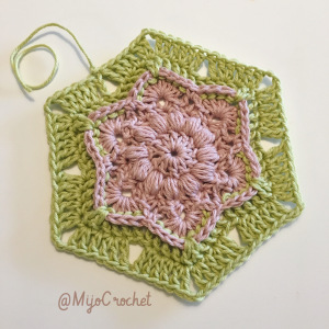 好看的圆形钩花,六边形钩针单元花大全