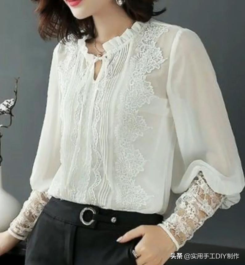布艺裙子作品,手工蕾丝花边上衣
