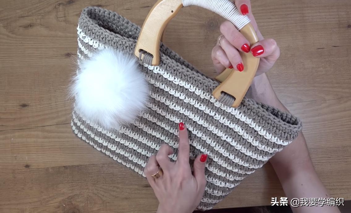 手提包编织教程易学,编织手提包的做法