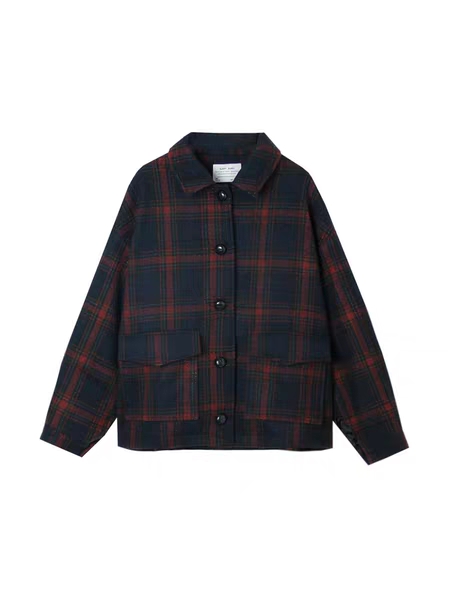 毛呢香风短款外套女秋冬最新款,中款毛呢外套穿搭短款