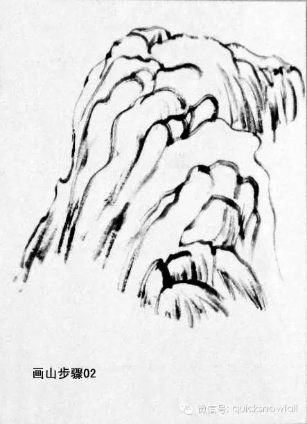 王飞飞山水画山石的画法,金学长山水画山石画法视频