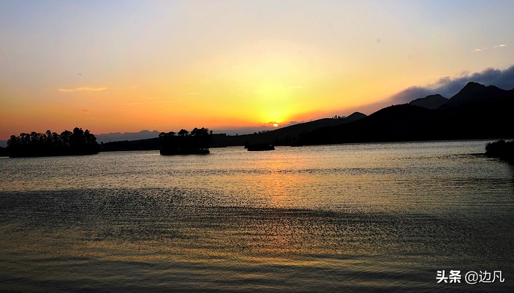 邂逅最美山水田园,春游邂逅一场完美的日落