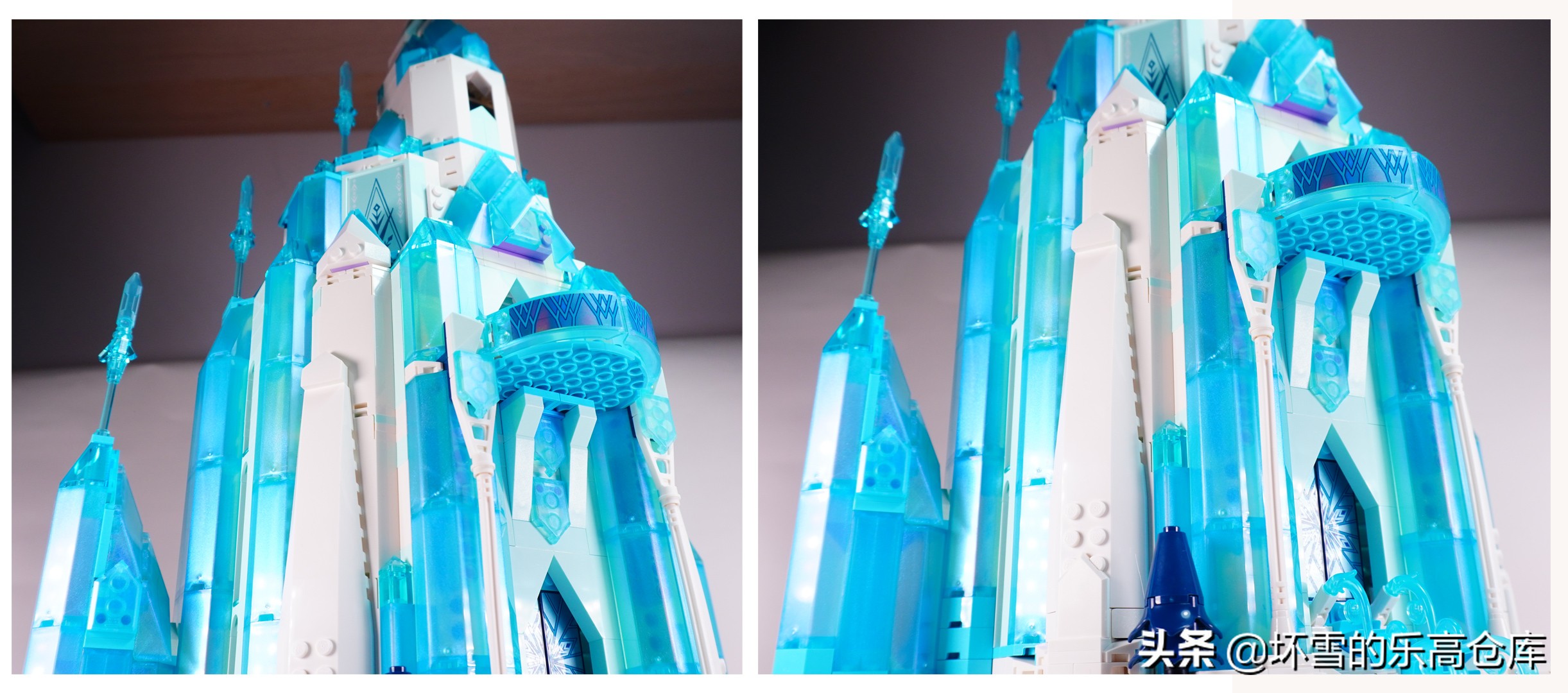 乐高迪士尼粉色城堡开箱,少女心乐高公主城堡