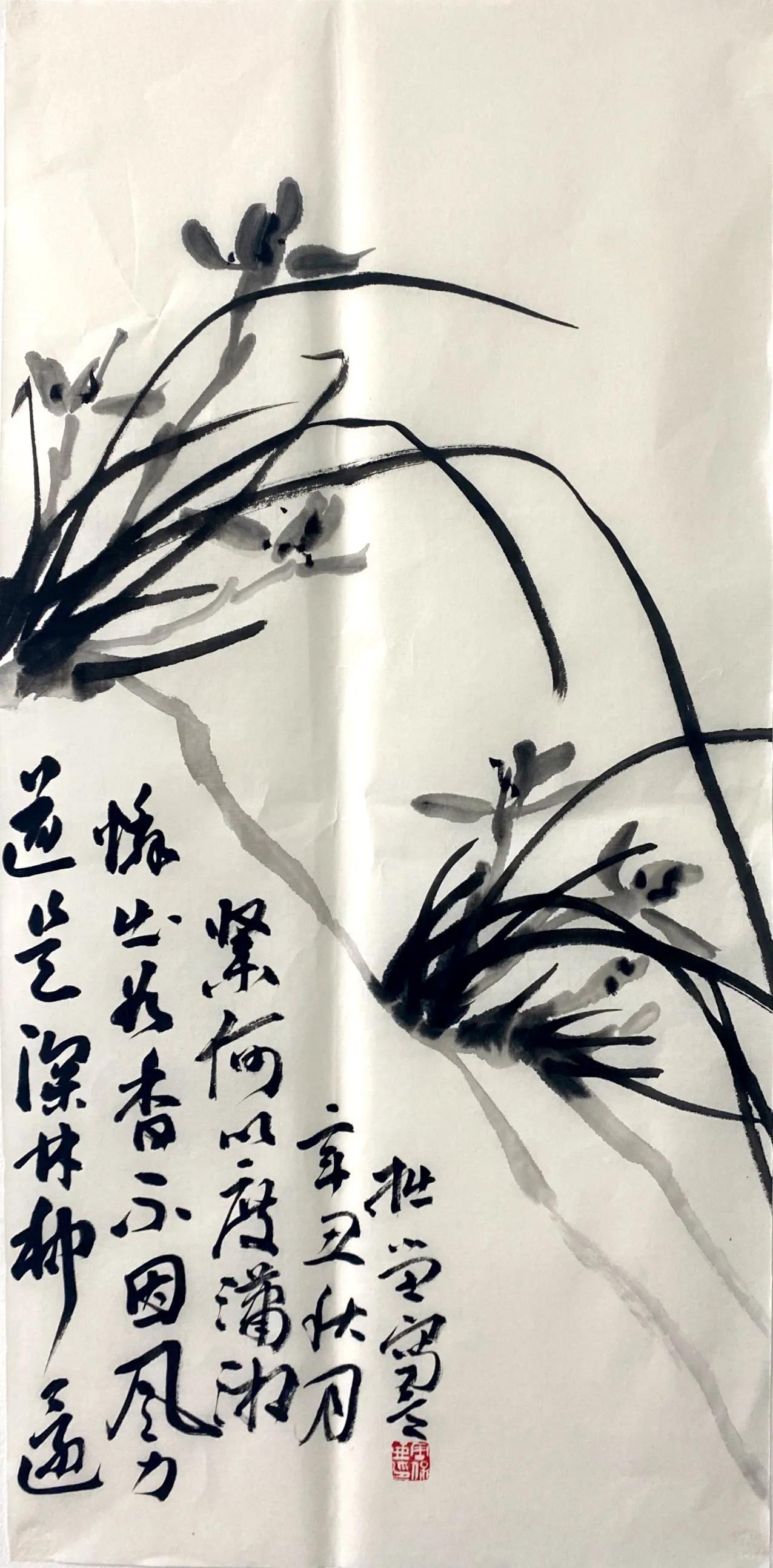 国画写意兰花作品图片欣赏,国画兰花欣赏精品