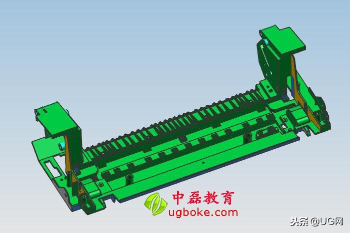 复印机高难度侧抽芯模具图纸*载下**中磊教育