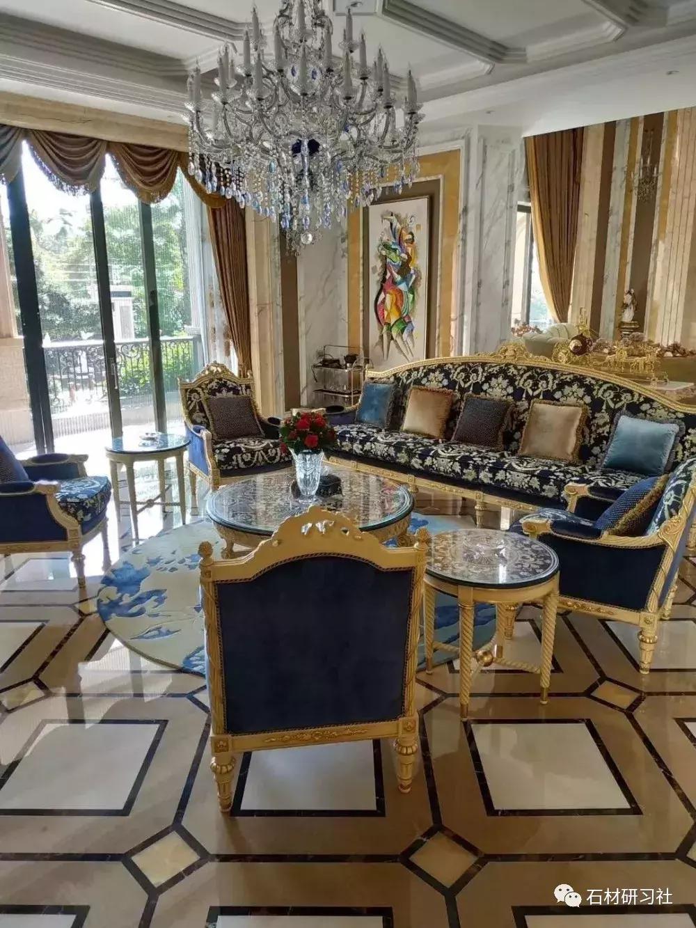 深圳豪宅别墅装修效果图,大理石豪宅整装