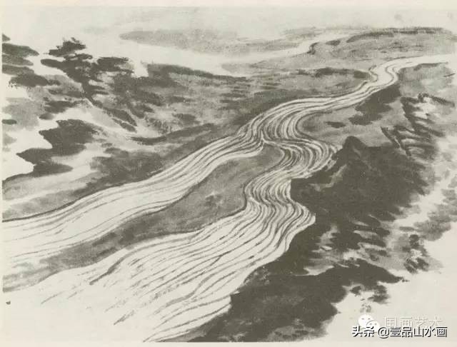 陆俨少画水视频,陆俨少画水