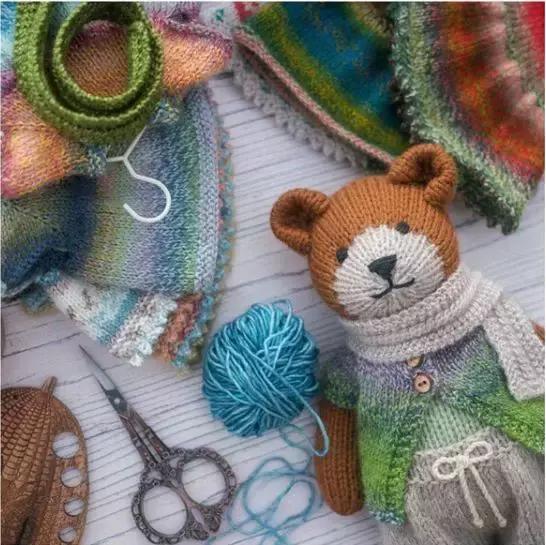 小熊娃娃的衣服编织,玩偶娃娃斗篷裙子编织教程