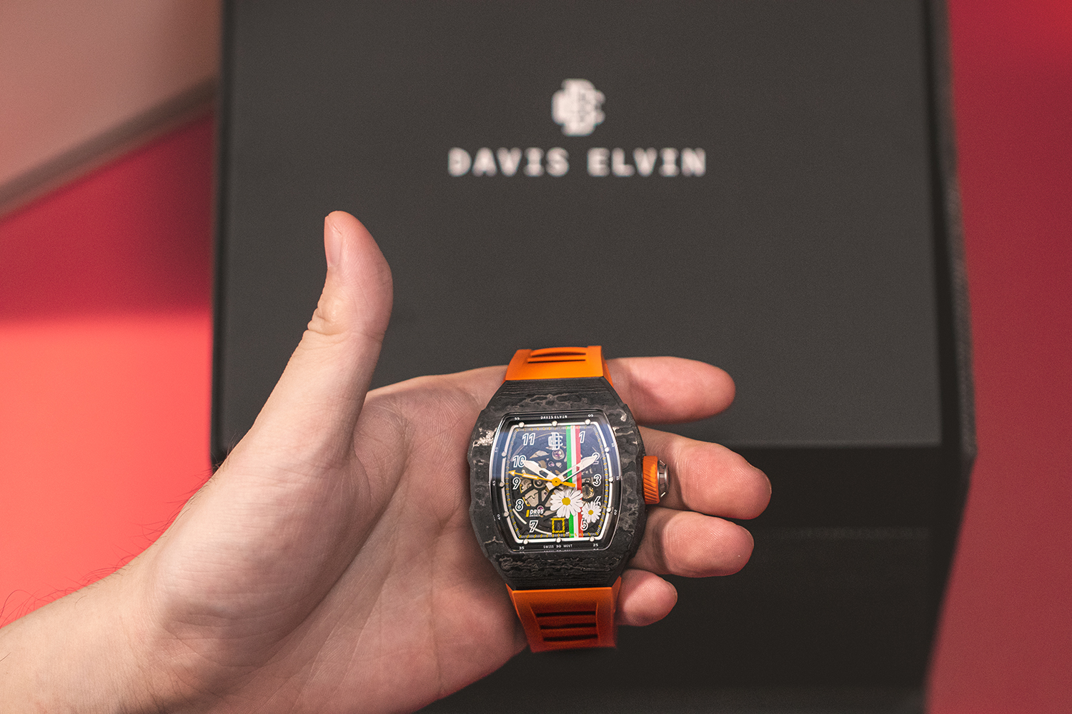 daviselvin轻奢潮牌男士机械腕表,意大利潮牌腕表daviselvin