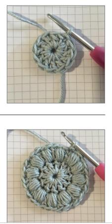 好看的圆形钩花,六边形钩针单元花大全