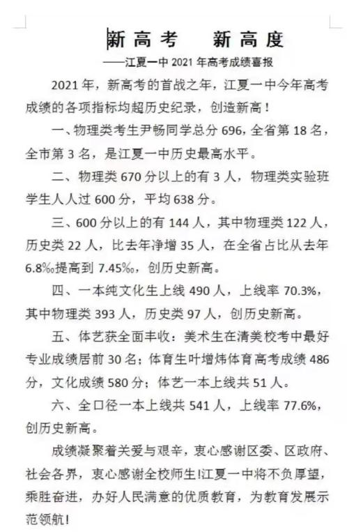 江夏一中高中学校咋样,江夏一中是怎么招生的