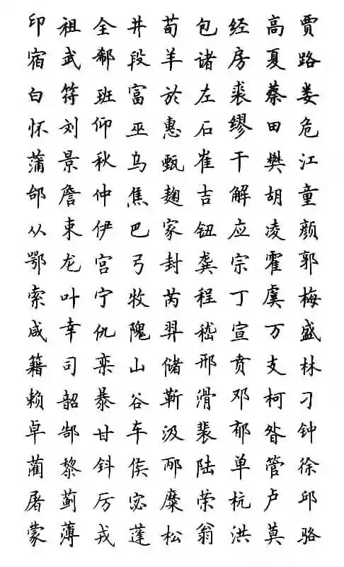 最新百家姓全文拼音电子版,百家姓有哪些姓氏带拼音