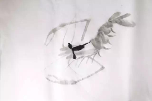 墨龙画法教程简单毛笔,河虾简笔画教程