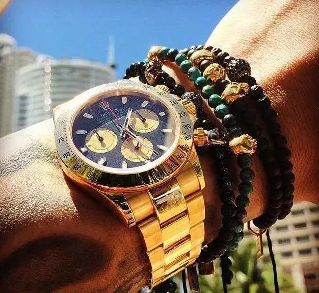 男士简约手串搭配,男人手串搭配