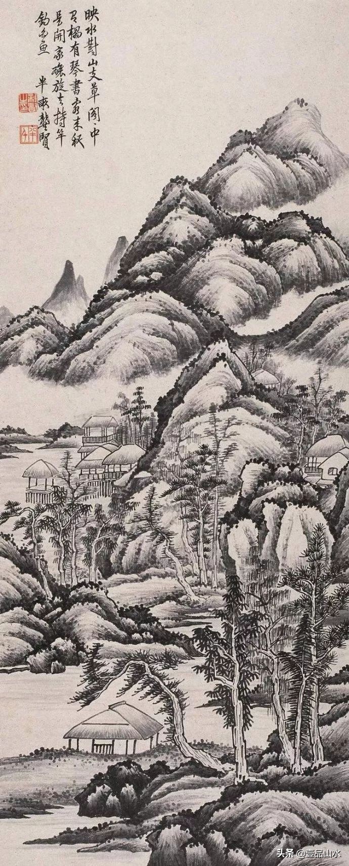 最真实的国画山水画,当代国画山水中的点景人物