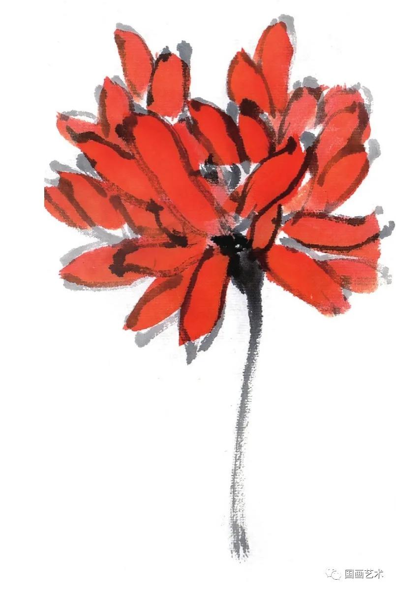 国画写意菊花龙爪菊,写意菊花画法教程简单