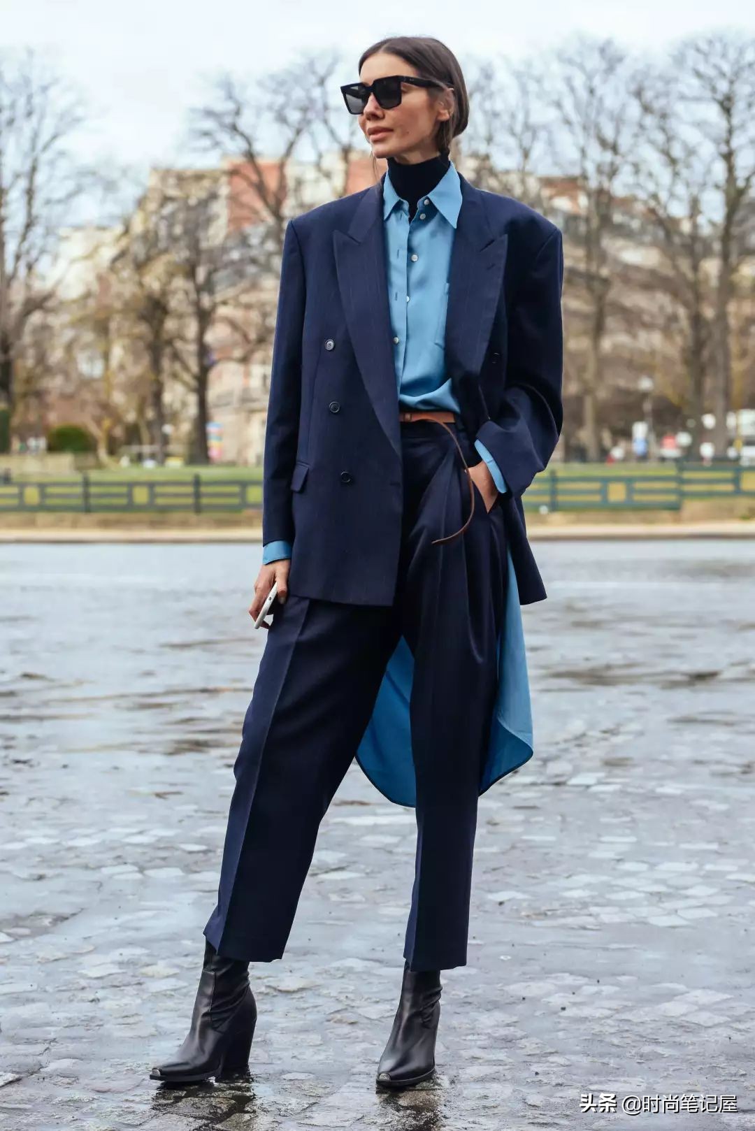 爆款撞色慵懒风毛衣穿搭,毛衣衬衫外套长款慵懒风穿搭