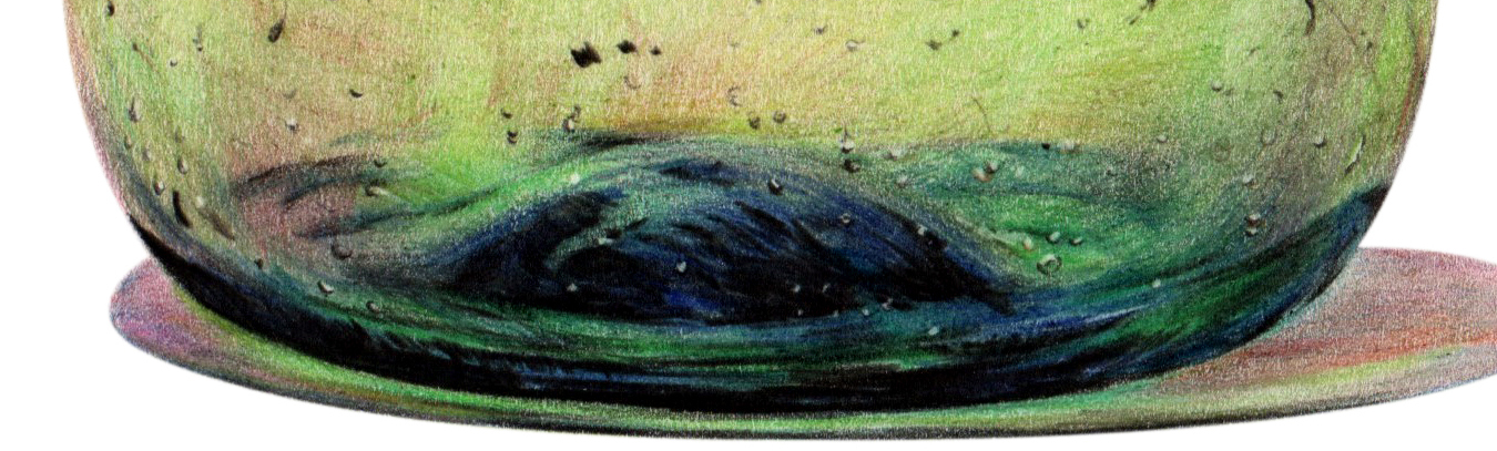 彩铅玻璃质感,彩铅物体背光面上色技法规律讲解