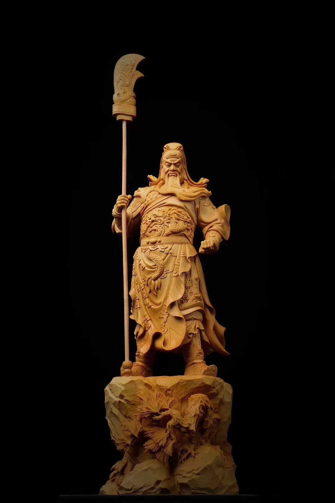 大木头雕刻过程图片欣赏,精雕木头纯手工