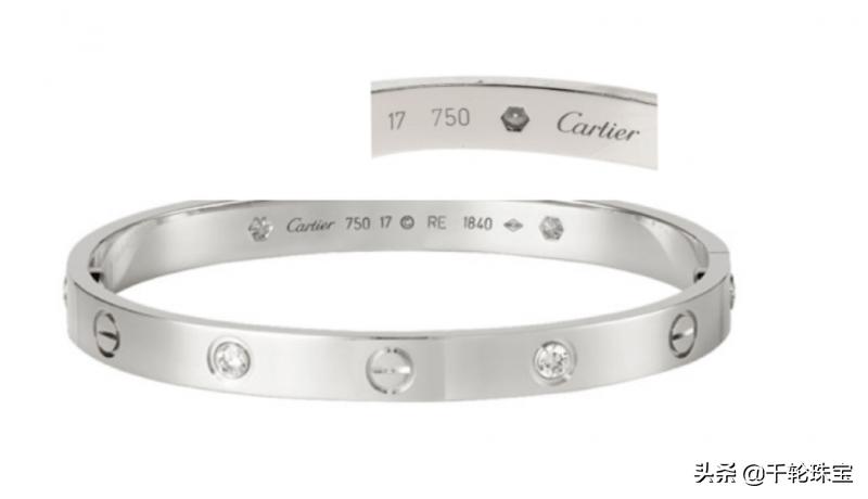 卡地亚750love真假对照图,怎么辨别假的满钻卡地亚手环