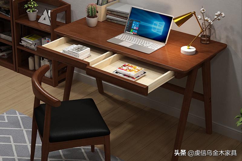 新中式全屋效果图胡桃木书柜,新中式实木沙发床胡桃木