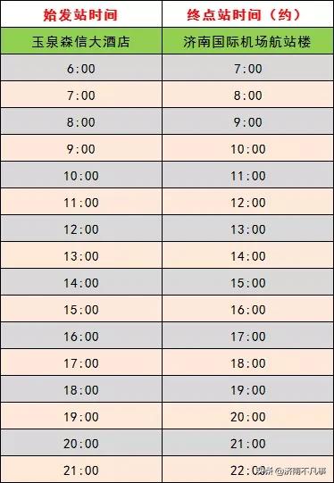 济宁到济南遥墙机场大巴时刻表,济南汽车总站到机场大巴车时刻表