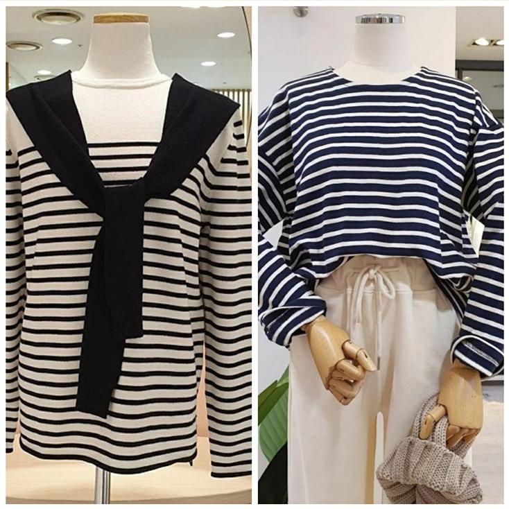 条纹衫的正确搭配,条纹衫穿宽松一点好看吗