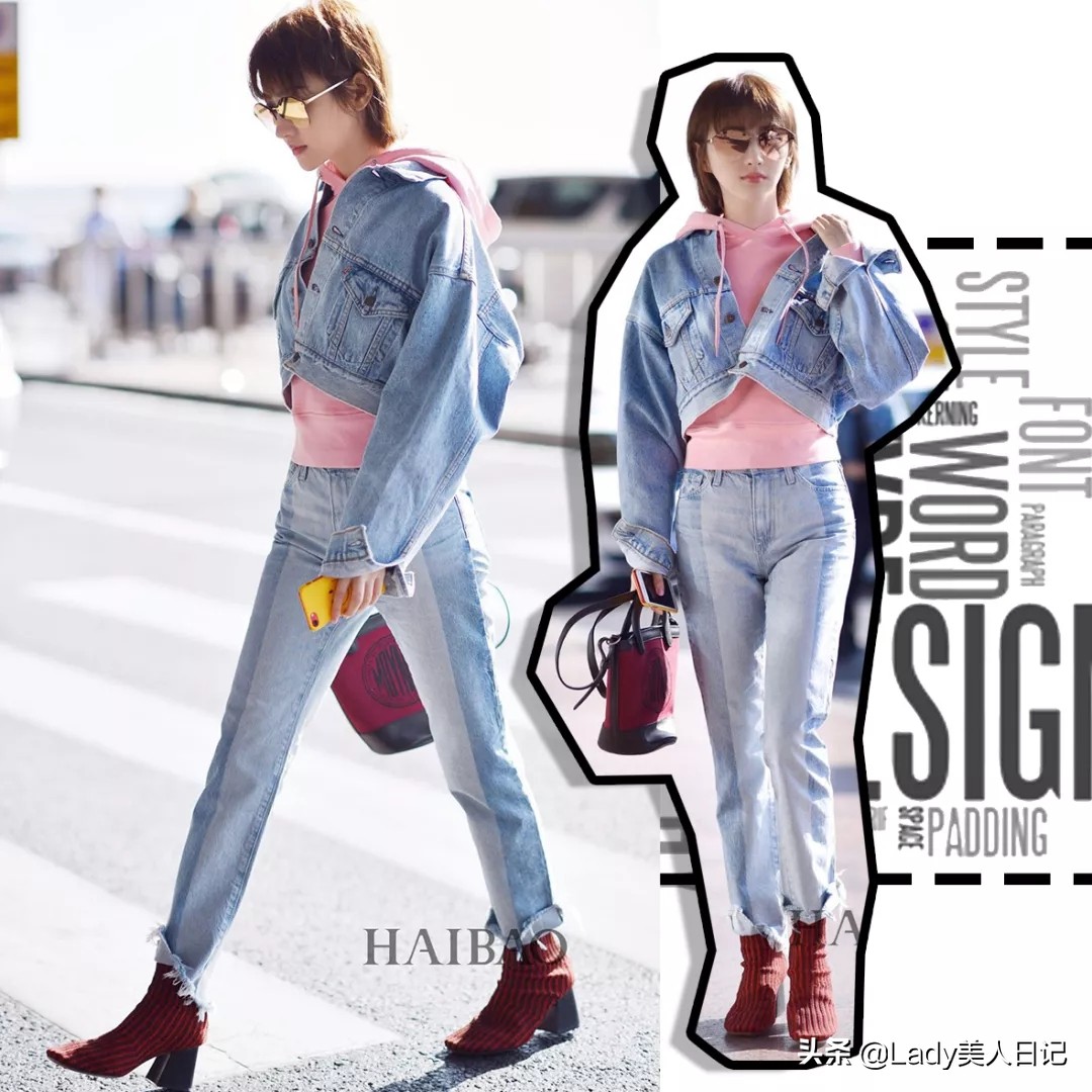 微胖穿卫衣的效果,卫衣小个子穿搭145-150显瘦