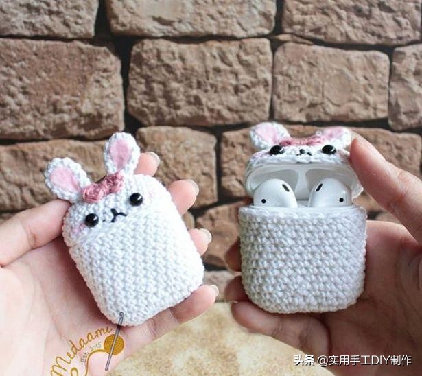 针织手机壳教程全部,萌萌的手机套编织