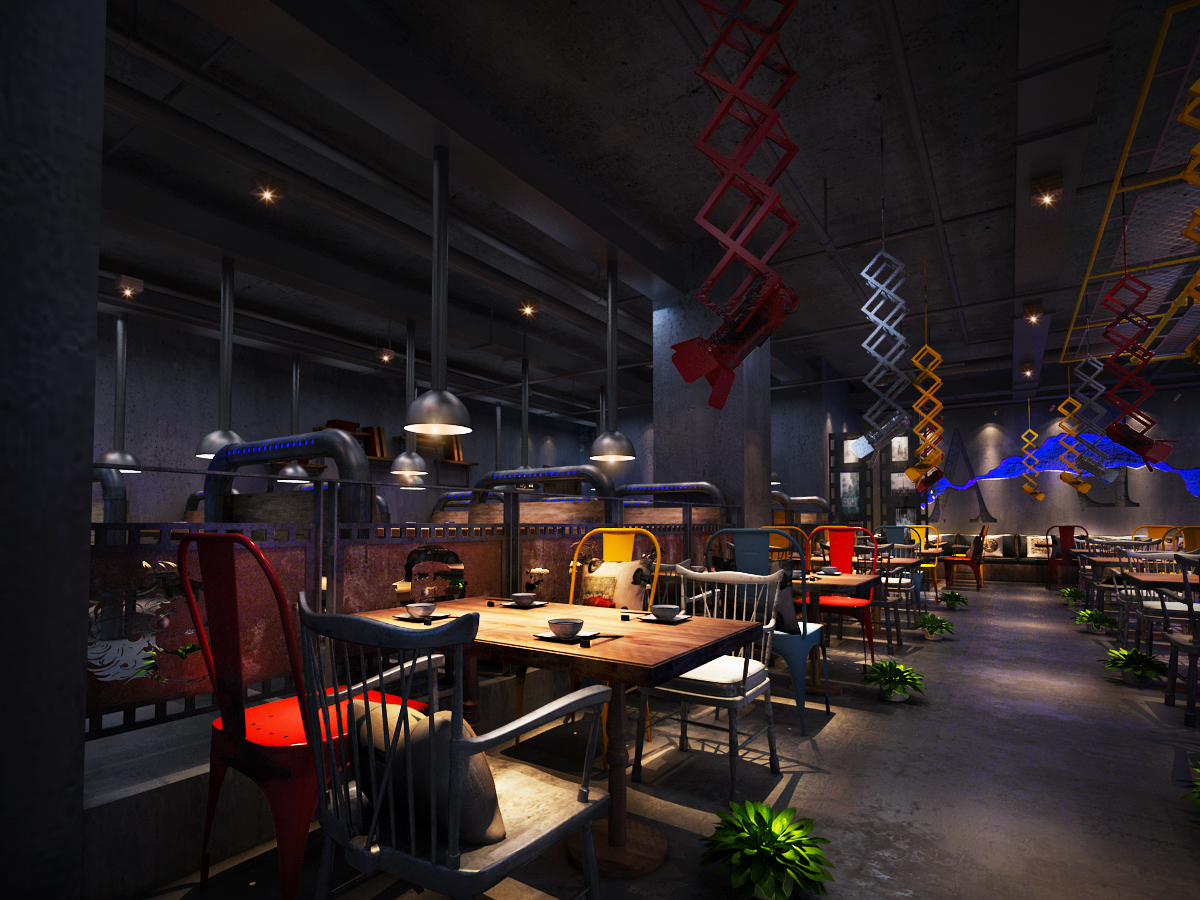 烧烤火锅店最新装修风格,特色火锅烤肉店装修